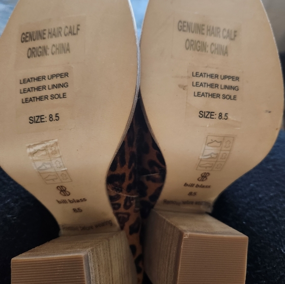 NWOT $329 BILL BLASS Women's Brown Calf Hair Leopard Knee High Boots Size 8.5M - Picture 10 of 10